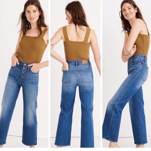 MADEWELL high rise crop jeans